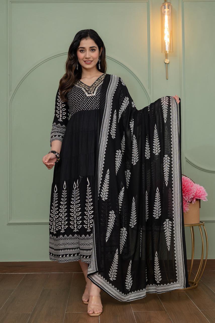 7179 -  Anarkali kurtis with duppatta