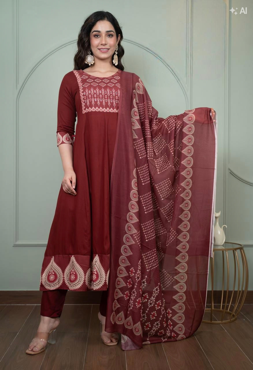 D1410 - Kurti with Pant and Dupatta
