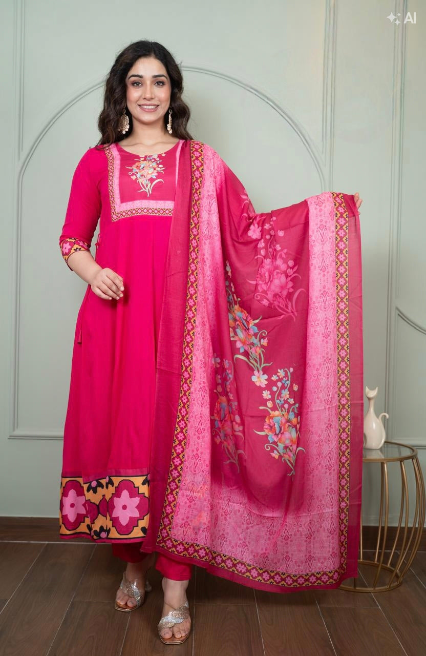 D1411 - Kurti with Pant and Dupatta
