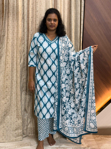 D1413 - Kurti with Pant and Dupatta
