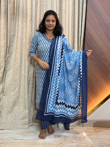 D1414 - Kurti with Pant and Dupatta