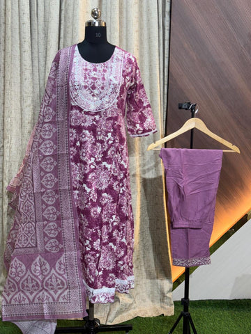 D1432 - Anarkali with Pant and Dupatta