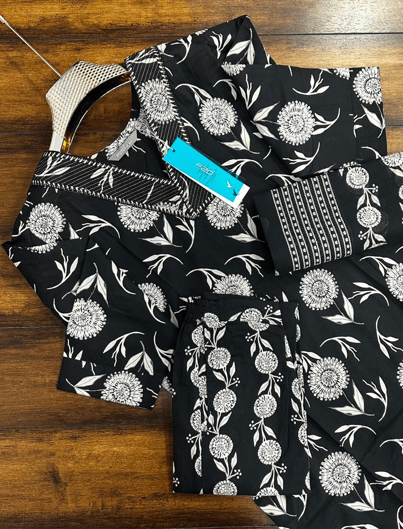 3528 - Cotton Kurti with Pant and Dupatta