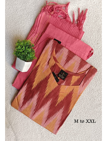 3186 - Cotton Kurti Set 3PC
