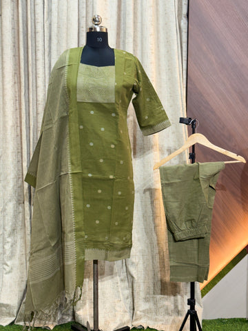 9729 - Kurti with pant and Duppatta ( Mangalagiri )