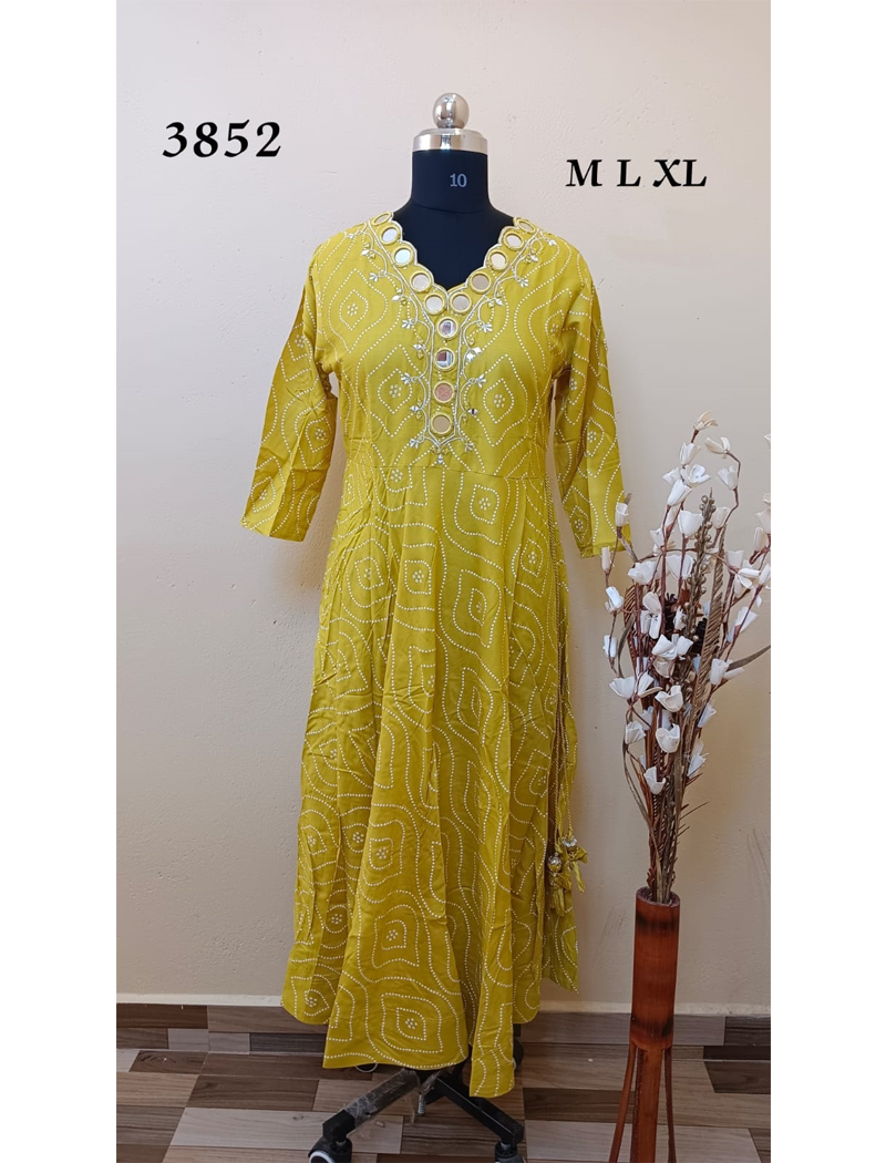 3852 - Designer wear Kurtis