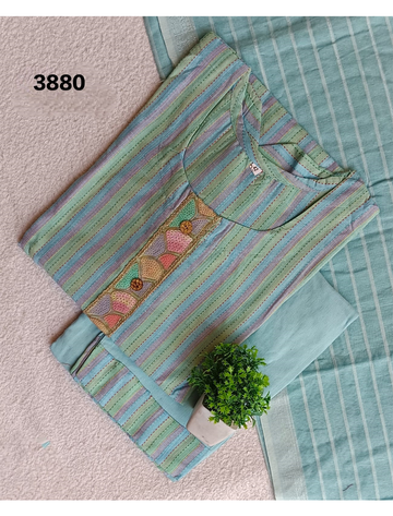 3880 - Cotton 3pc Kurta Set