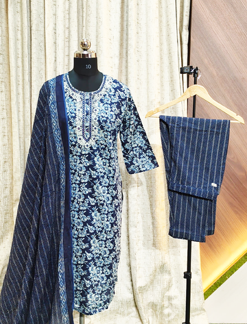 4594 - Kurti with Pant and Dupatta 3PC