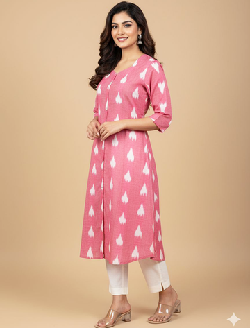 4850- Ikkat  A line  Kurtis