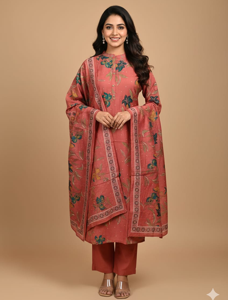 4874 - Kurti with Pant and Dupatta 3PC