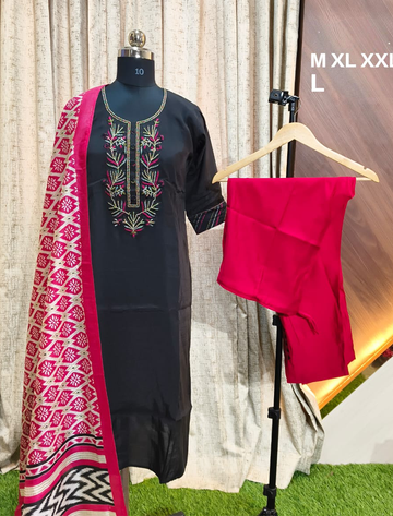 4893 - Kurti with Pant and Dupatta 3PC