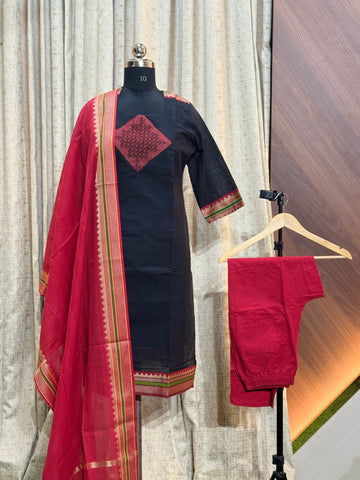 9731 - Kurti with pant and Duppatta ( Mangalagiri )