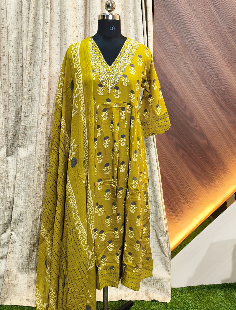 5335-  Anarkali kurtis with duppatta