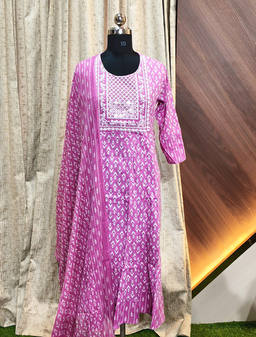 5351 -  Anarkali kurtis with duppatta