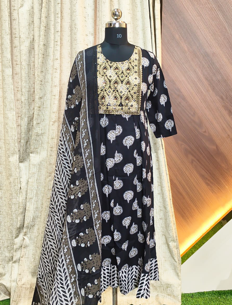 5353 -  Anarkali kurtis with duppatta