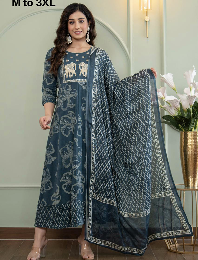 5360 -  Anarkali kurtis with duppatta