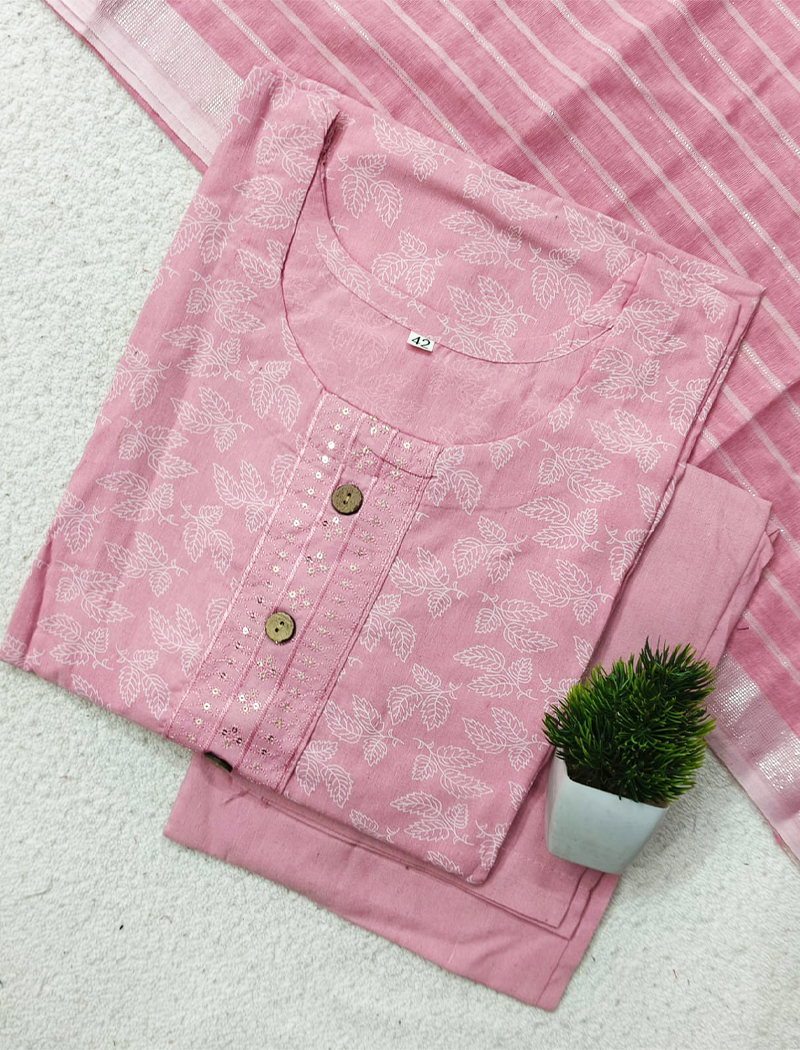 5401 - Cotton 3pc Kurta Set
