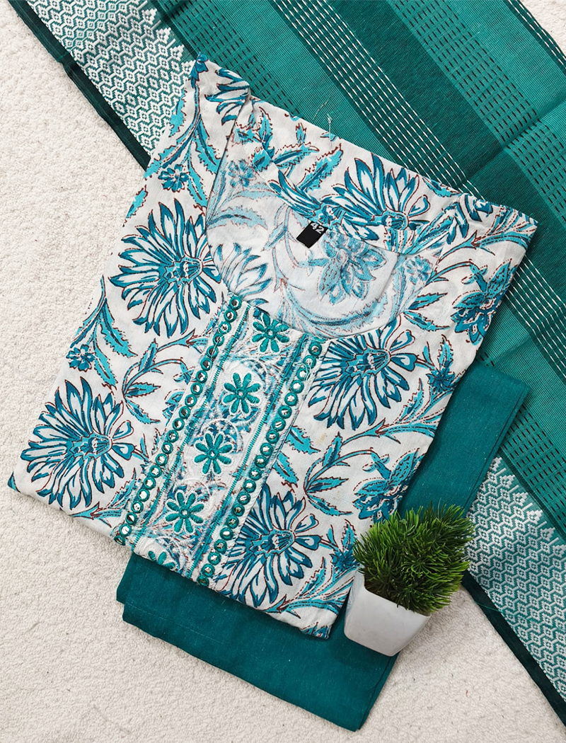 5406 - Cotton 3pc Kurta Set