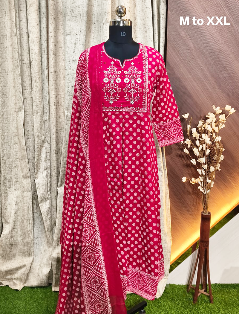5601 -  Anarkali kurtis with duppatta