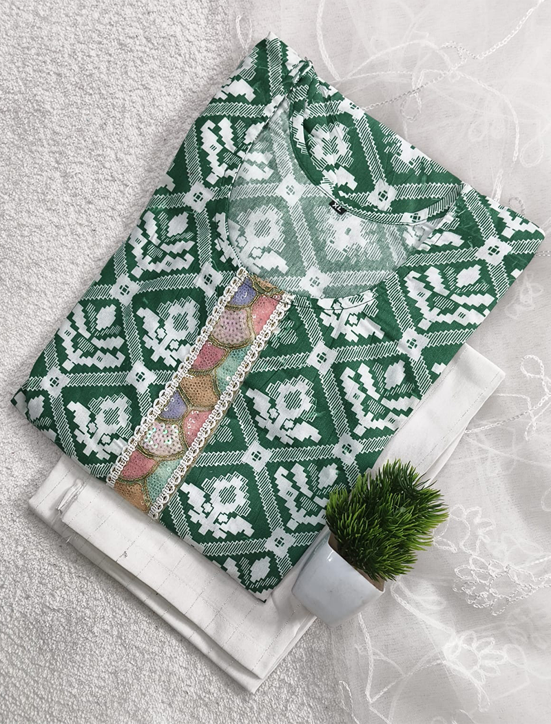 5837 - Cotton 3pc Kurta Set
