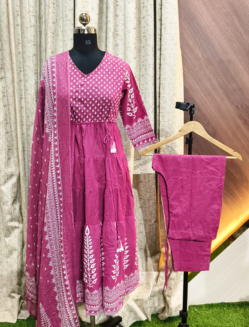 5849  - Umbrella Kurti 3PCS Set
