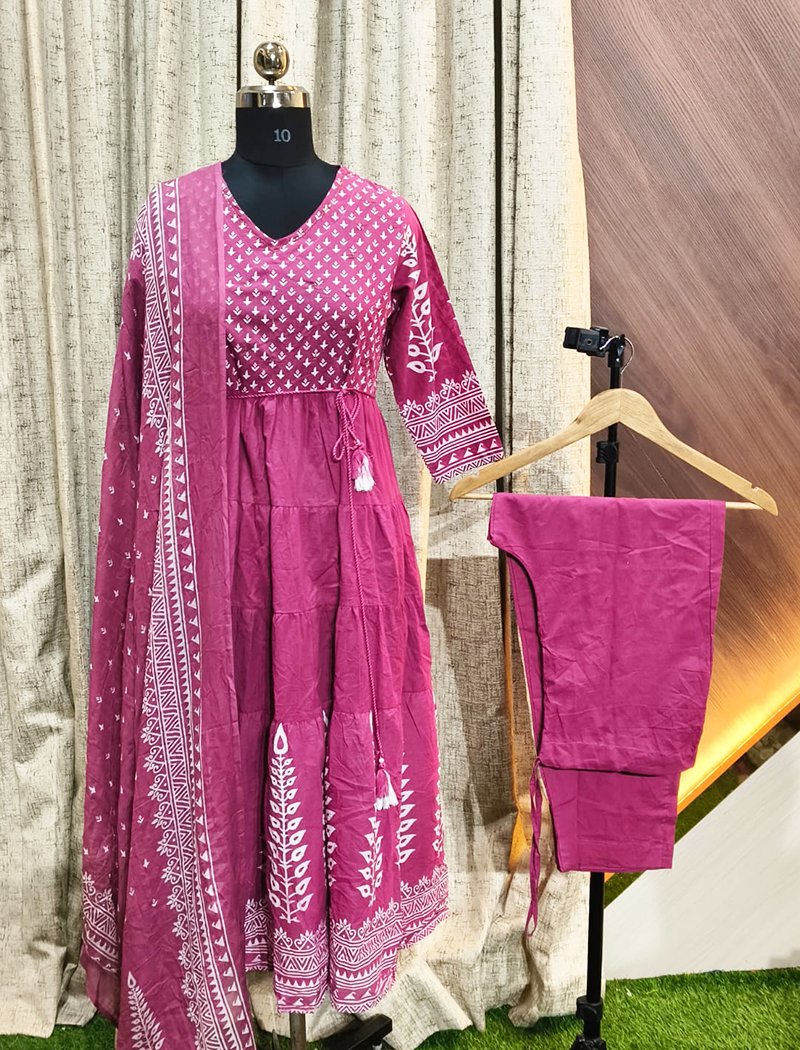 5849  - Umbrella Kurti 3PCS Set
