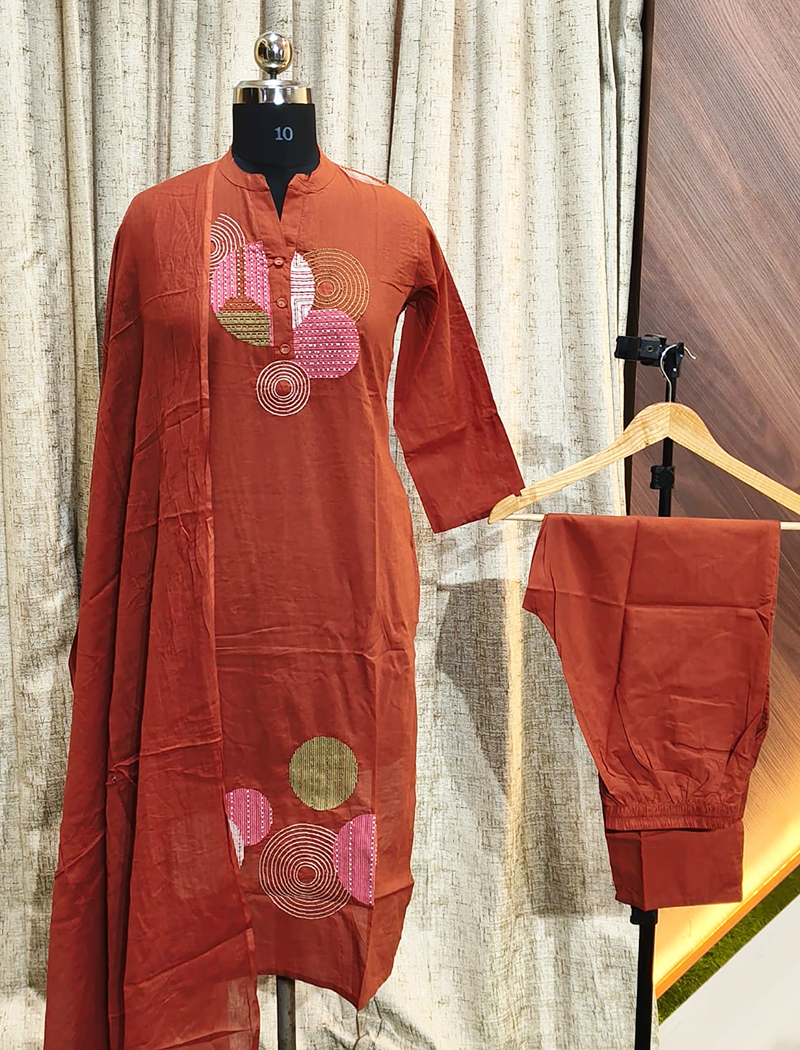5914 - Straight cut Kurti with Pant and Duppatta 3PCS Set