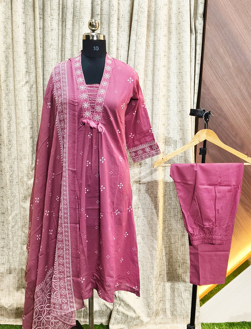 5924 - Umbrella Kurti  with Pant and Duppata 3PCS Set