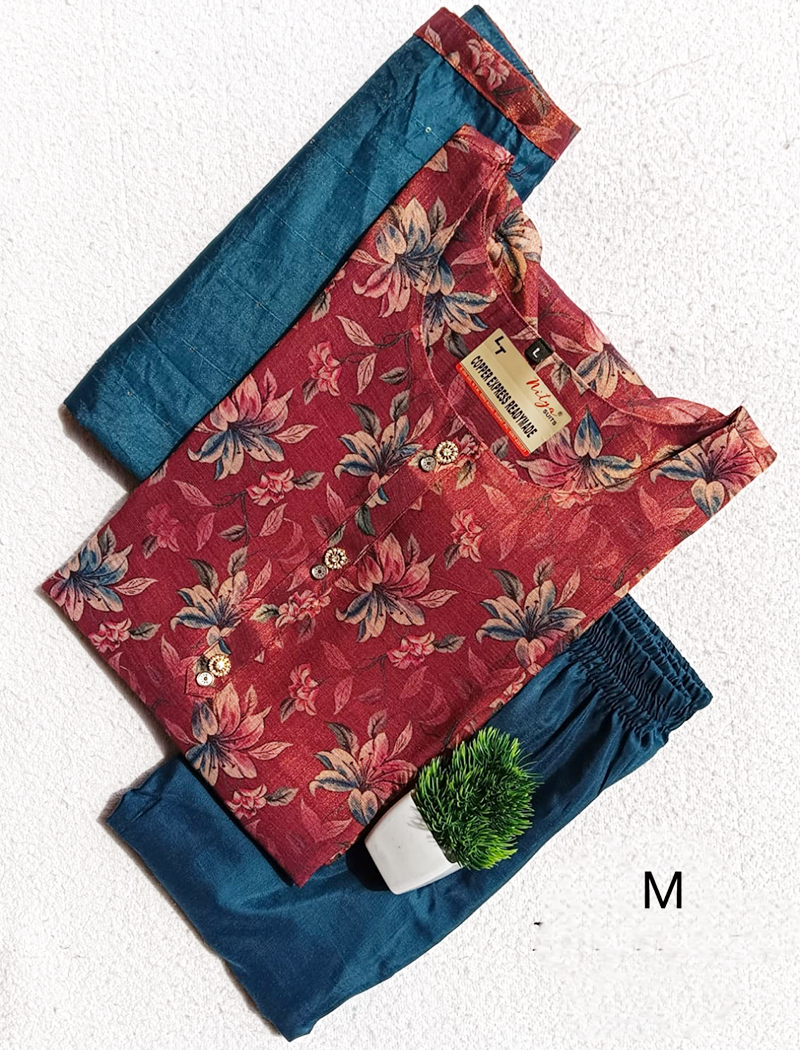 5978 - Tissue Kurtis 3pc Sets