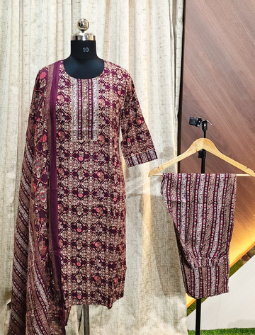 5994 - Kurti with Pant and Dupatta 3PC