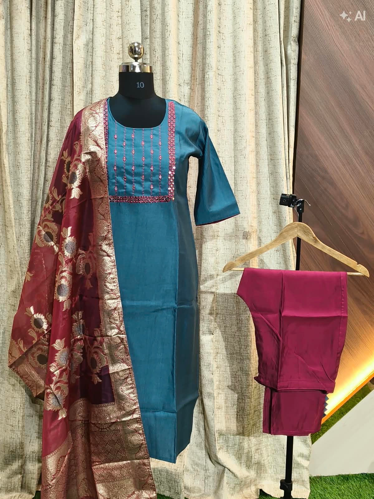 RC022 - Kurti with Pant and Dupatta 3PC