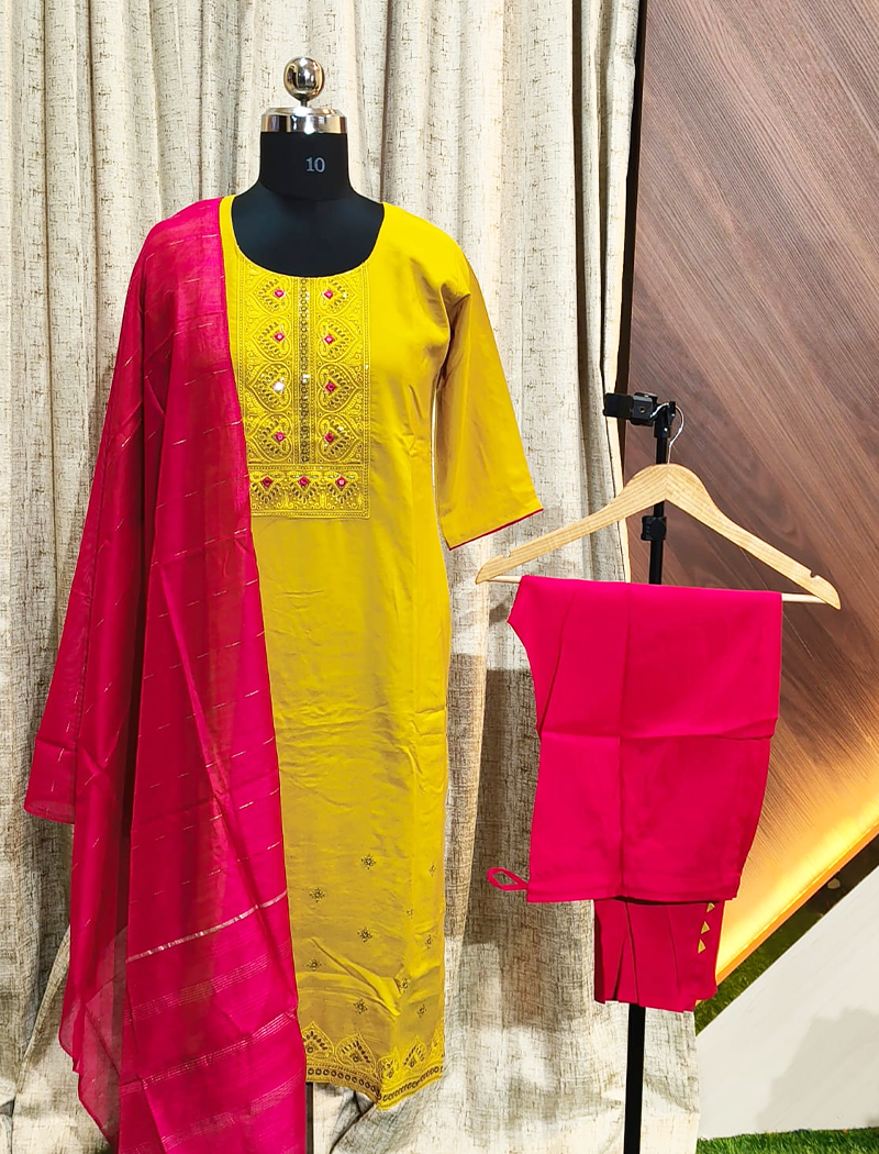 6020 - Kurti with Pant and Dupatta 3PC
