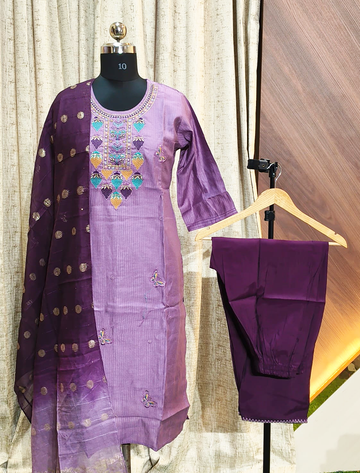 6023 - Kurti with Pant and Dupatta 3PC