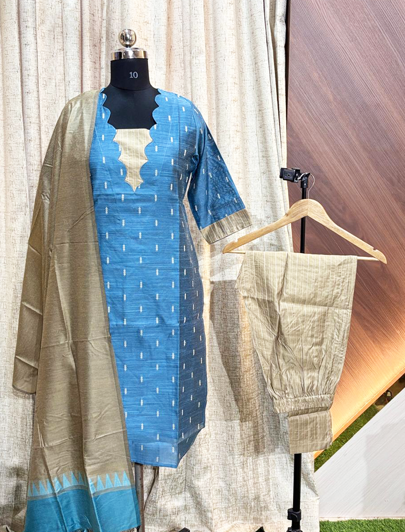 6403 - Kurti with Pant and Dupatta 3PC