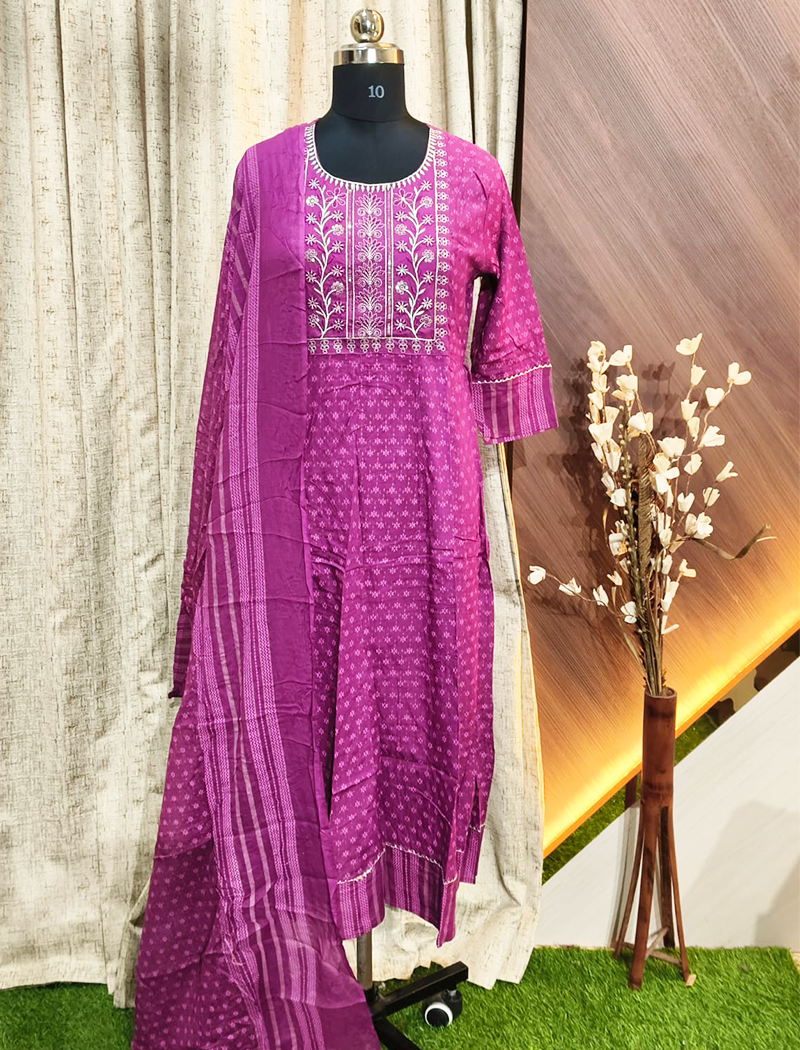 8035 -  Anarkali kurtis with duppatta