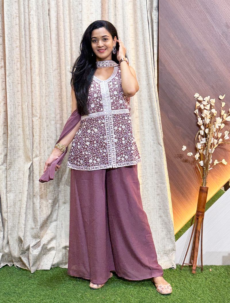 6882 -  Sharara Sets ( Light Lavender )