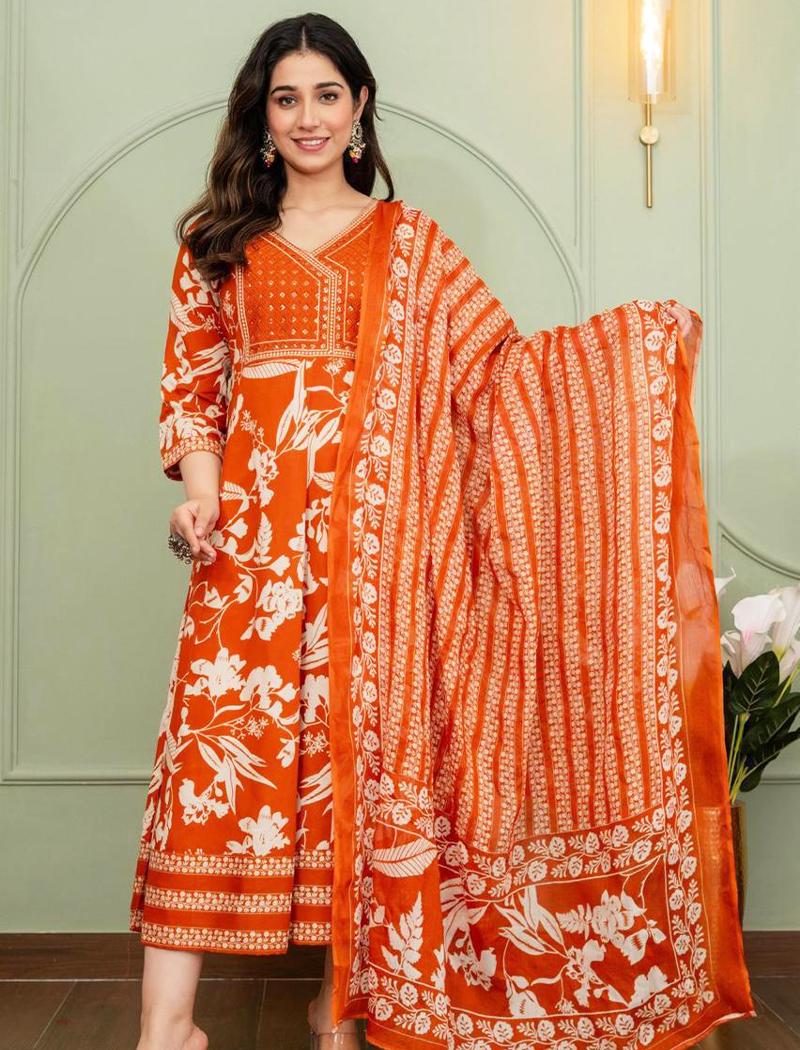 7044 -  Anarkali kurtis with duppatta