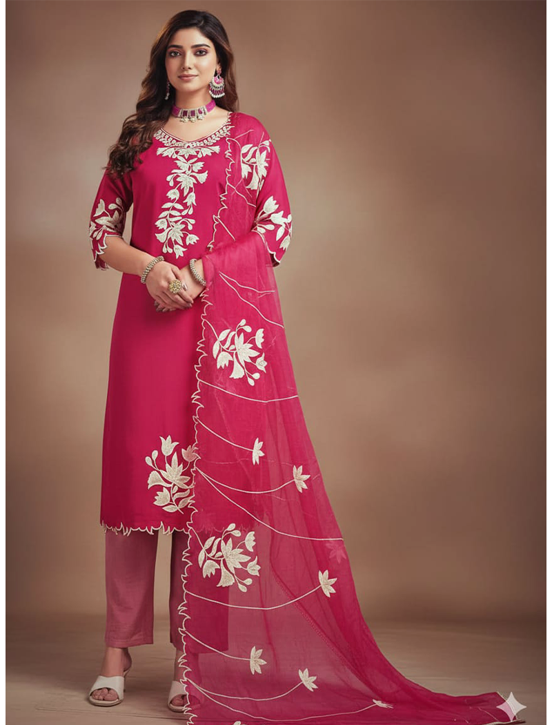 7160 - Kurti with Pant and Dupatta 3PC