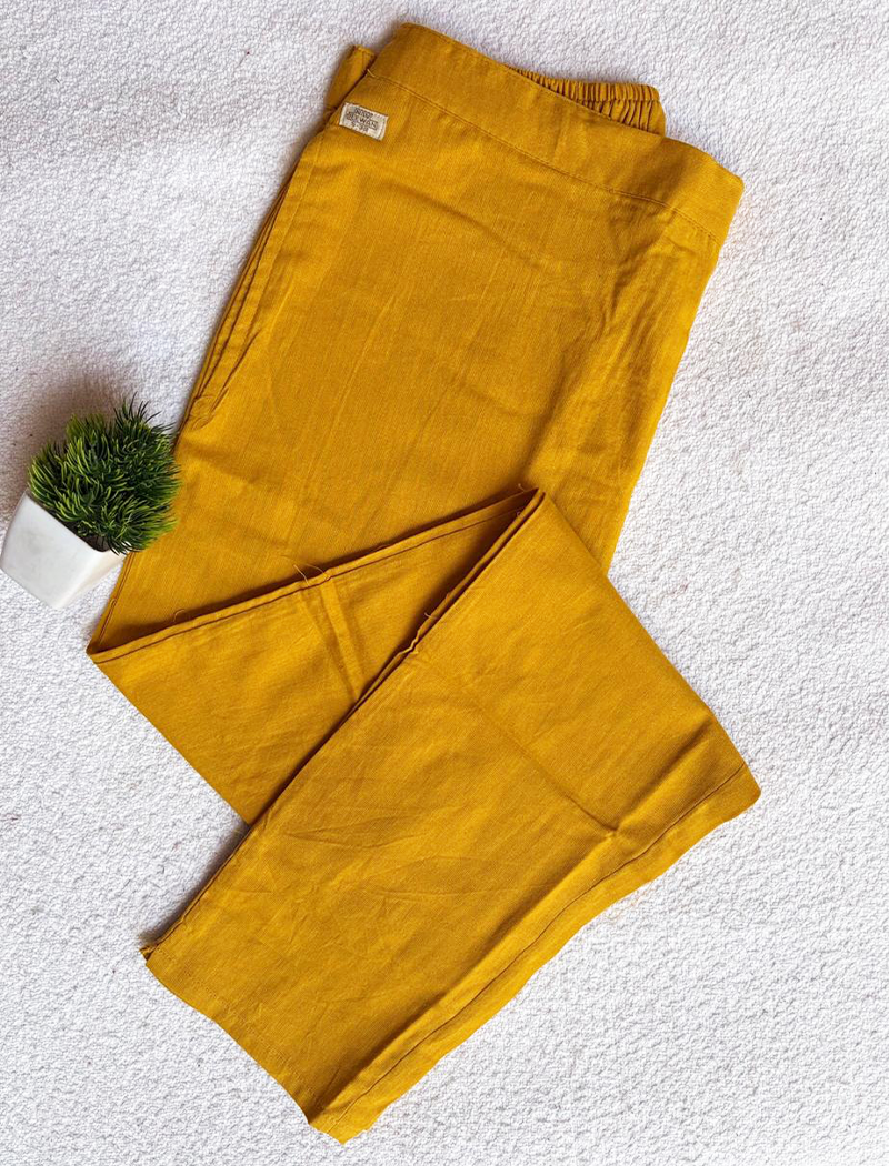 7193  - Cotton Pants (  Musturd Yellow )