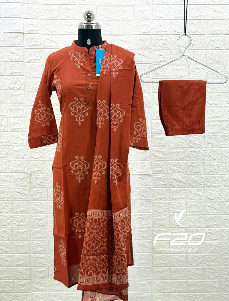7439 - Cotton Kurti 3PCS Set