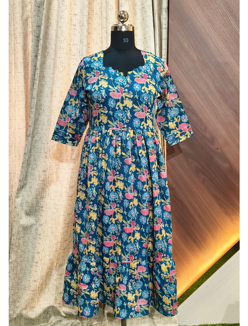 7874 -  Kantha Cotton Frock