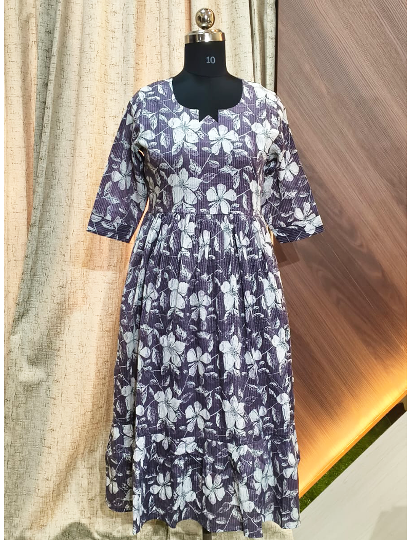 7875 -  Kantha Cotton Frock