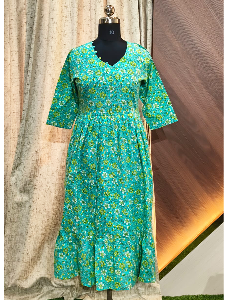 7879 -  Kantha Cotton Frock