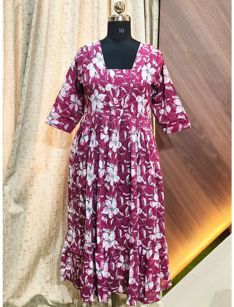 7881 -  Kantha Cotton Frock