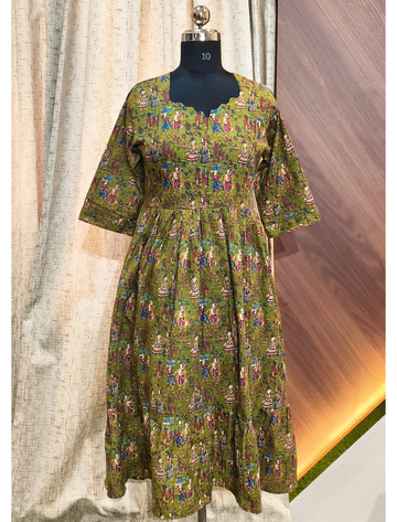 7886 -  Kantha Cotton Frock