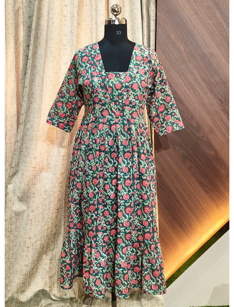 7889 -  Kantha Cotton Frock