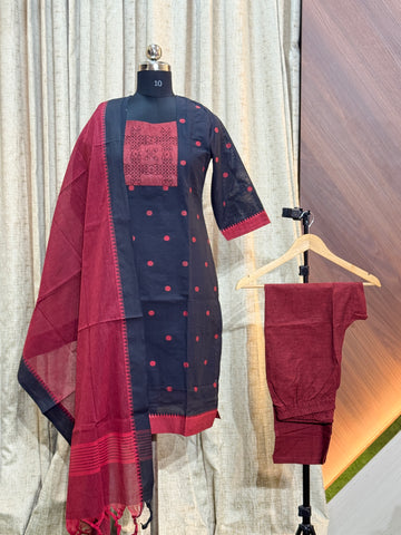 9735  - Kurti with pant and Duppatta ( Mangalagiri )