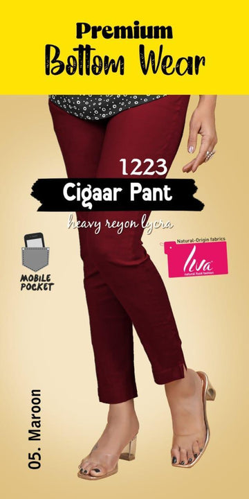Cigaar Pants Maroon 1087