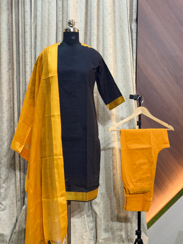 9737  - Kurti with pant and Duppatta ( Mangalagiri )