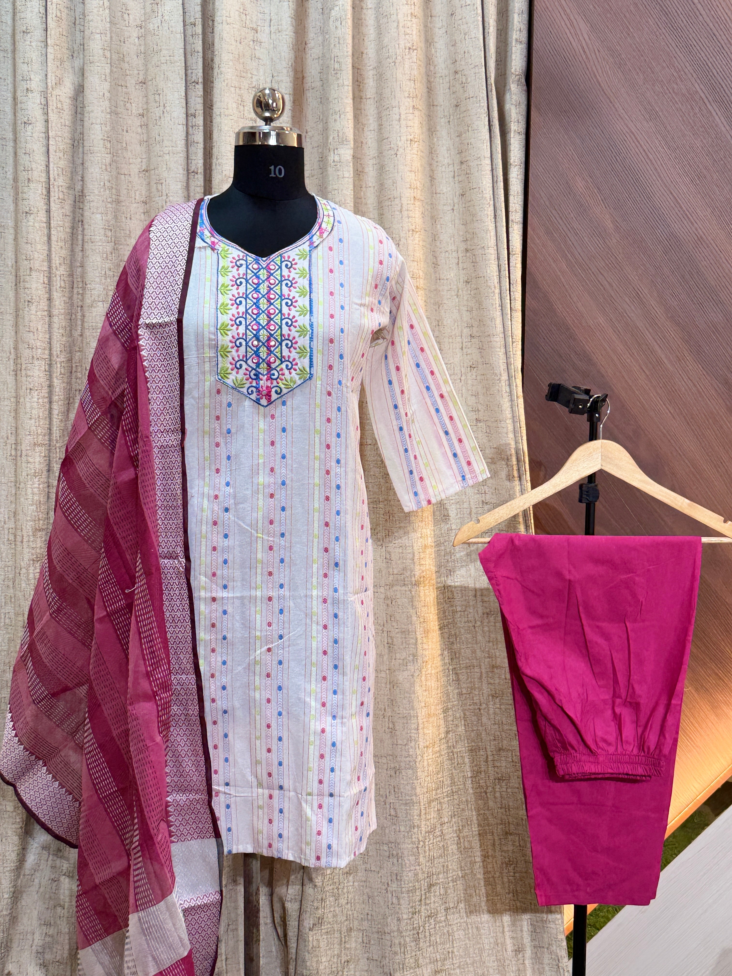 8561 - Cotton 3pc Kurta Set